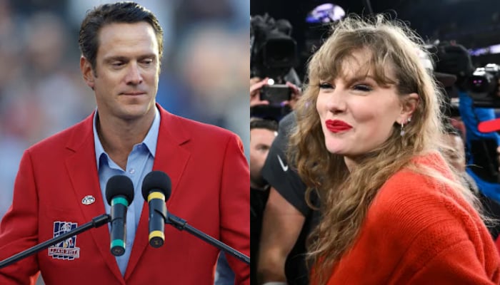 NFL quarterback Drew Bledsoe favours in Taylor Swifts NFL coverage