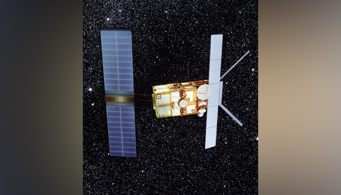 This image shows the European Space Agencys Earth Observatory Satellite (ERS-2). — ESA website
