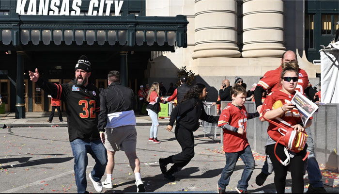 The image is from the shooting scene at the Super Bowl parade. — AFP/File