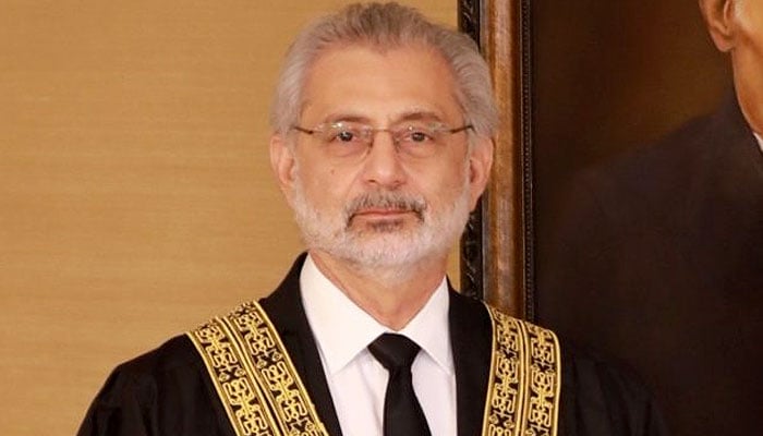 Chief Justice of Pakistan Qazi Faez Isa. —Supreme Court website