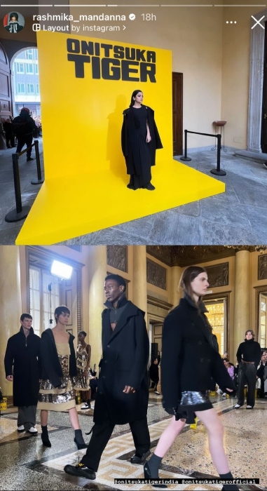 Rashmika Mandanna stuns in all-black look at Milan Fashion Week
