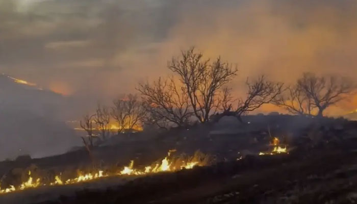Wildfires have erupted in the Texas Panhandle this week. — Screenshot from Texas A&M Forest Service video