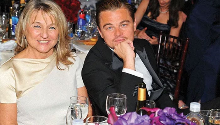 Leonardo DiCaprio with his mom enjoying in Los Angeles.