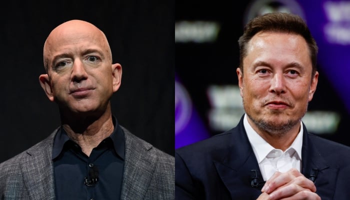 Amazon founder and world richest man Jeff Bezos (left) and Tesla owner Elon Musk. — AFP/File