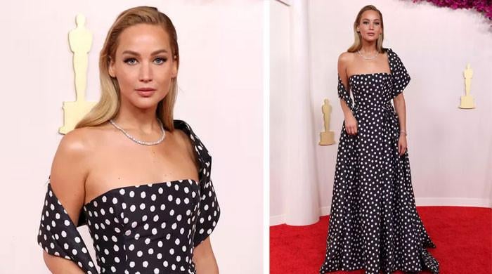 Jennifer Lawrence Wore a Polka-Dot Dress to the 2024 Oscars