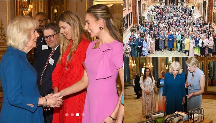 Queen Camilla hosts a reception at Buckingham Palace