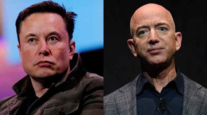 Elon Musk, Jeff Bezos hang out at F1 Miami Grand Prix event