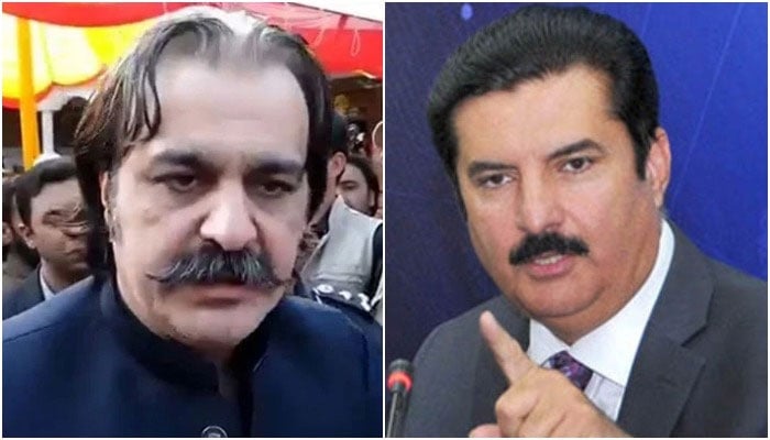 KP CM Ali Amin Gandapur (left) and Governor Faisal Karim Kundi. — Radio Pakistan/APP