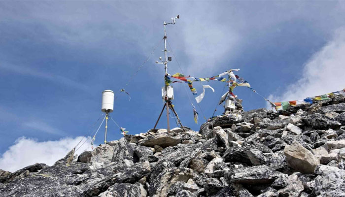 Representational image of a weather forecast equipment installed on a hill. — APP/File