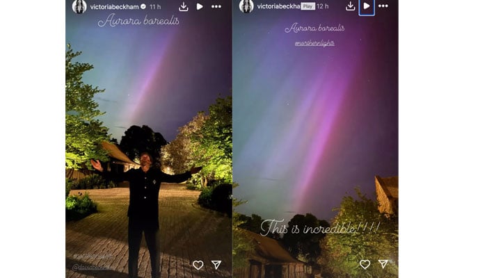 Victoria, David Beckham takes in glory of Aurora Borealis spectacle together