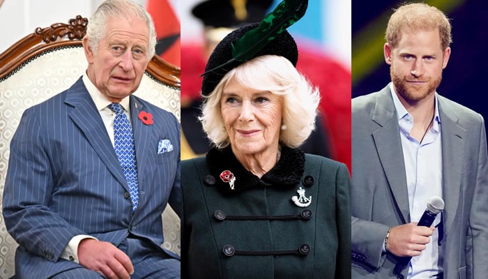 Queen Camilla kept King Charles in check as Harry attended church service