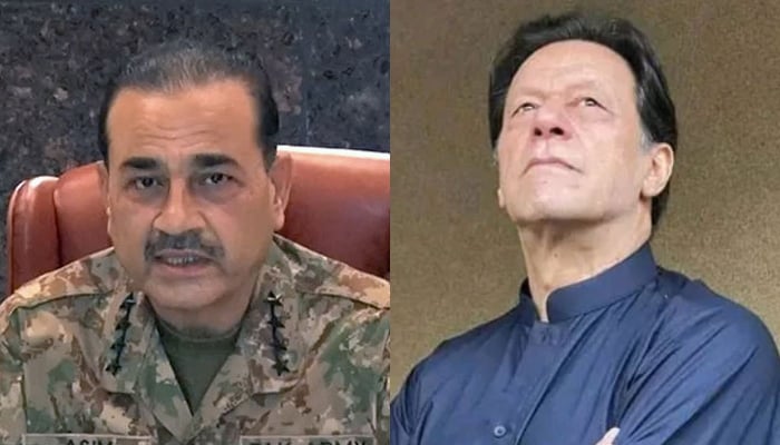 Chief of Army Staff (COAS) General Asim Munir (left) and PTI founder Imran Khan. — ISPR/Facebook/Imran Khan official/File