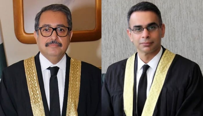 Islamabad High Court (IHC) Chief Justice Aamer Farooq (left) and Justice Babar Sattar. — IHC website/File