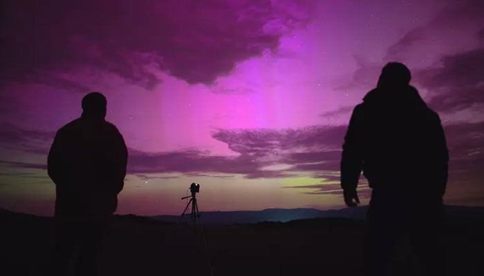 Dancing Skies: The return of the Northern Lights. (Northern lights spotted in Slovakia on May 11. 2024. — ANADOLU)