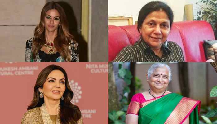 Nita Ambani is the wife of Mukesh Ambani, they along with their family live in Antilia. — X/File