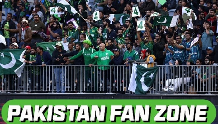 The image shows Pakistani fans cheering for their team. —Cricket Australia (CA)/ File