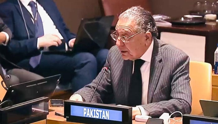 Pakistans Permanent Representative to the United Nations Ambassador Munir Akram. — X/@PakistanUN_NY/File
