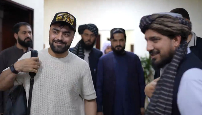 Star spinner Rashid Khan receives a warm welcome upon returning to Afghanistan. — Screen grab/X/@@ACBofficials