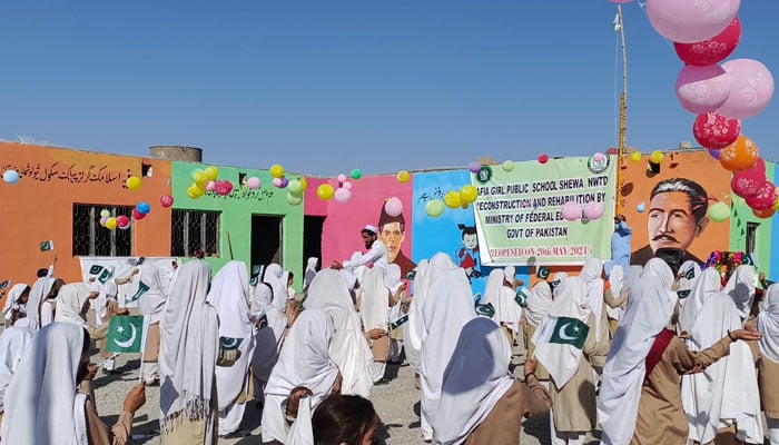 Afia Girls School has reopened its doors after undergoing reconstruction on May 20, 2024. — X/@81ShahbazRana
