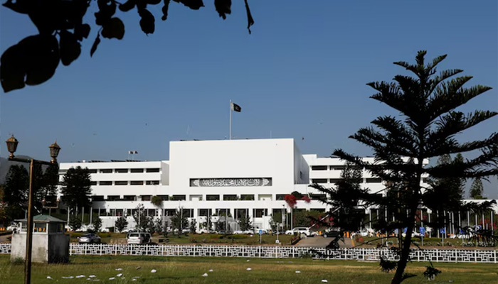 A general view of the Parliament House building in Islamabad, April 10, 2022. — Reuters