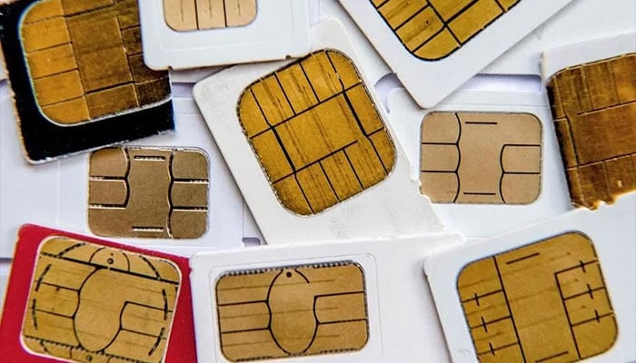 Representation image of mobile phone SIM cards. — AFP/File