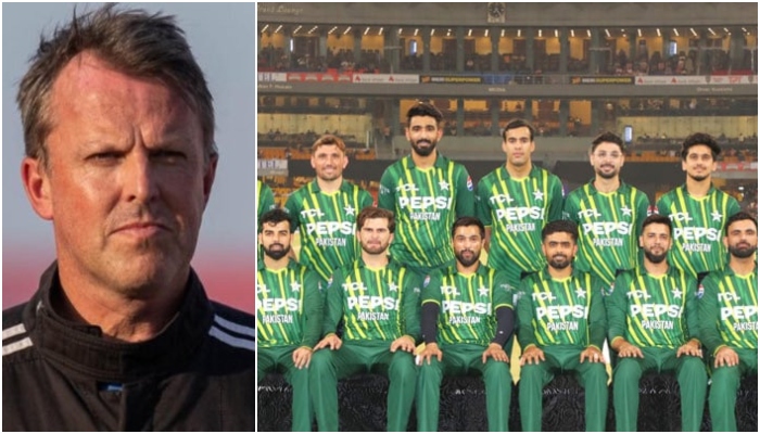 Former England off-break spinner Graeme Swann (left) and Pakistan cricket team players. — X/@Swannyg66/@TheRealPCB