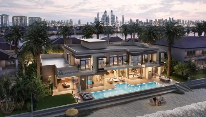 An aerial view of Mukesh Ambanis $77.3 million Palm Jumeirah Dubai Villa gifted to Anant, Radhika as pre-wedding gift. — Relaince/File