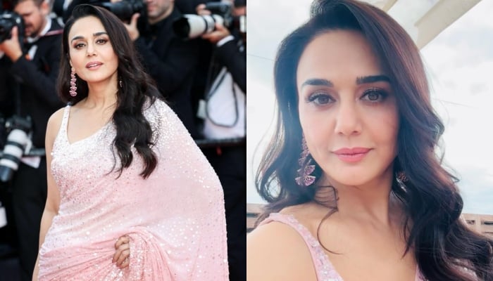 Preity Zinta wows in pink saree on day 2 of 2024 Cannes film festival 2024