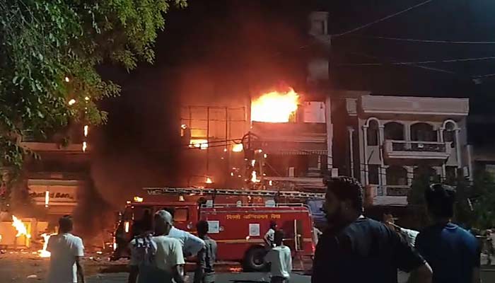 Massive fire at Delhi childrens hospital kills six babies. — The Indian Express via ANI