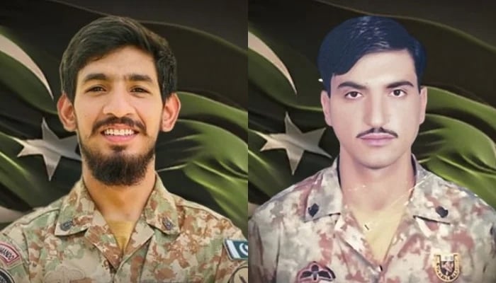 Captain Hussain Jahangir (left) and Havildar Shafiq Ullah (right). — ISPR/File