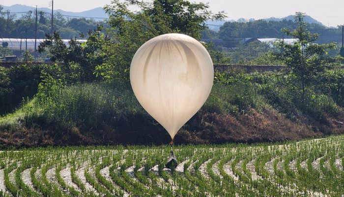 North Korea flies trash-laden balloons over the South as leader Kim doubles down on satellite ambitions. — Sky News/File