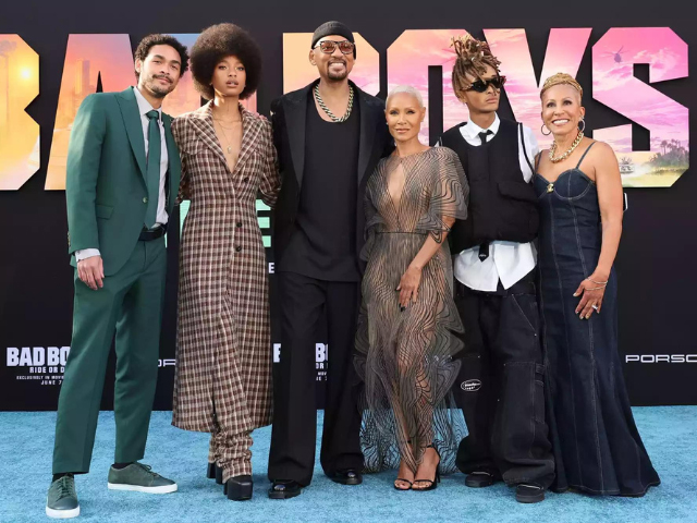 Will Smith with his family at the Bad Boys: Ride or Die premiere