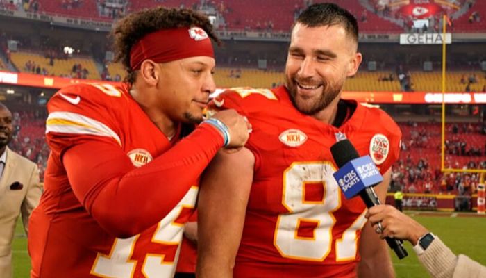 Travis Kelce, Patrick Mahomes all set for a three-peat of Super Bowl titles this year. — AFP/File