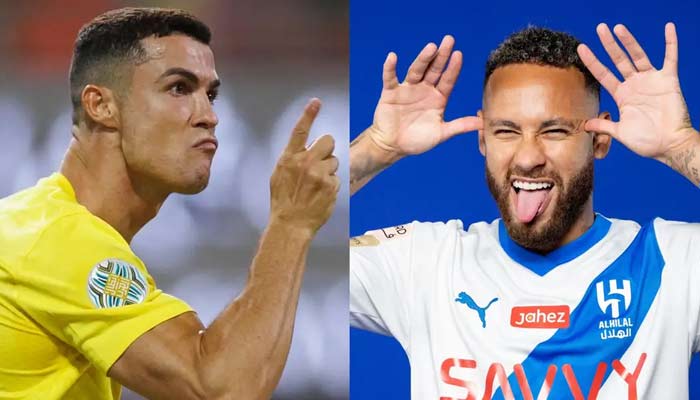 Cristiano Ronaldo taunted with Messi chants by Neymar. — Goal/File