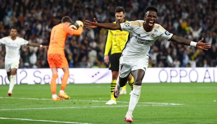 Vinicius Junior scored Real Madrids second goal to secure their Champions League triumph on June 1, 2024. — Reuters