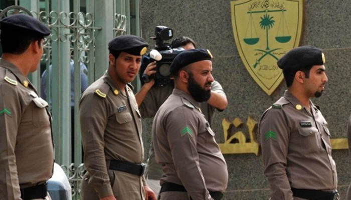 A file photo of Saudi police personnel. — AFP