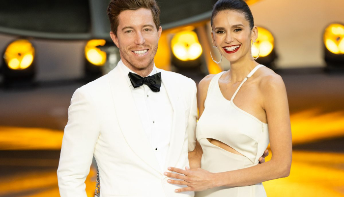 Shaun White tries to cheer Nina Dobrev up