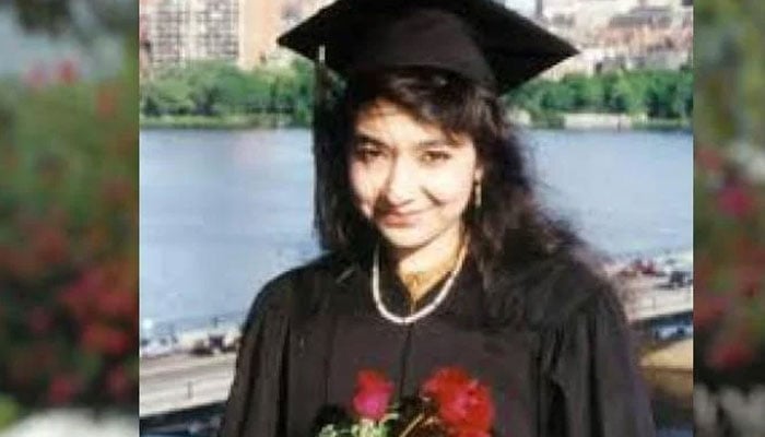 Dr Aafia, a Pakistani neuroscientist imprisoned in a Texas jail. — Geo News File