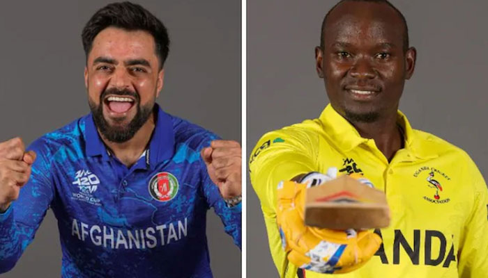 The captains of the Afghanistan and Uganda. — ICC