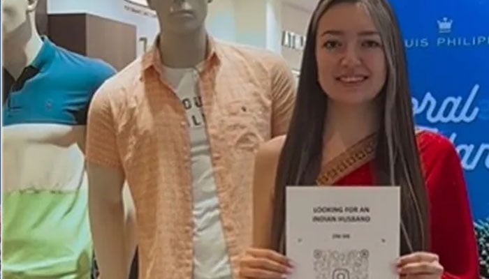 Russian girl sparks online frenzy with search for Indian husband. — Instagram/dijidol