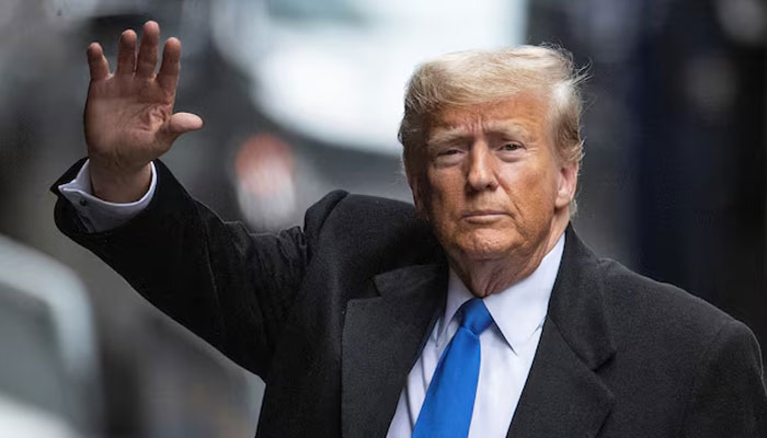 Former US President Donald Trump greets to his supporters, as he arrives from his second civil trial after E. Jean Carroll accused Trump of raping her decades ago, outside a Trump Tower in the Manhattan borough of New York City, US, January 25, 2024. — REUTERS