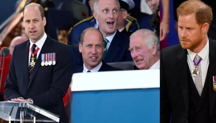 During his address, William proudly wore several medals