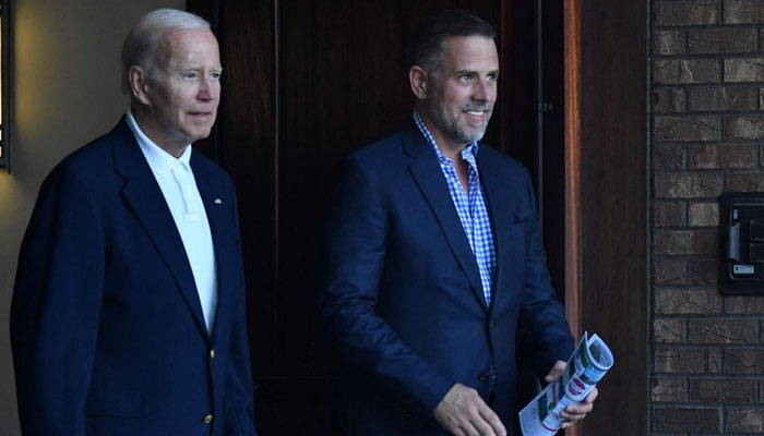 US President Joe Biden (L) alongside his son Hunter Biden. — AFP File