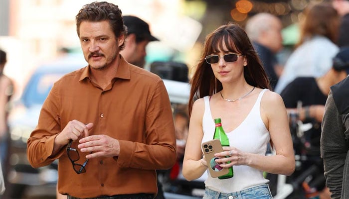 Pedro Pascal and Dakota Johnson share adorable moment