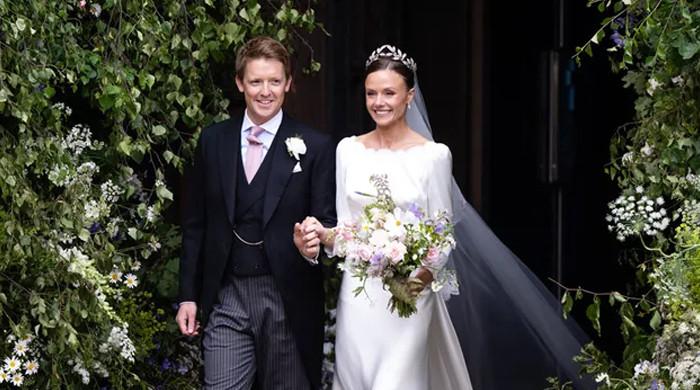 Duke and Duchess of Westminster unveil loved-up wedding portraits: See