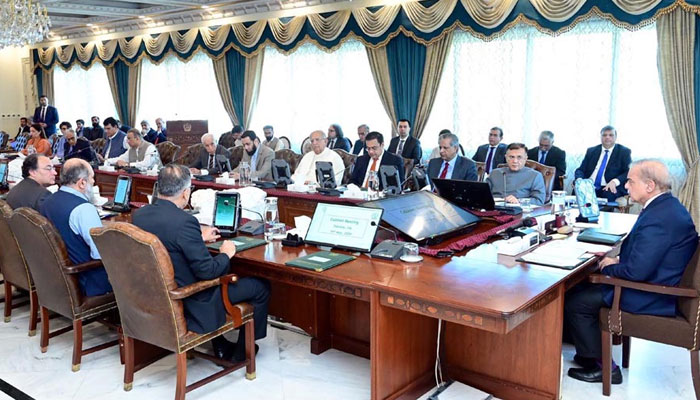 Prime Minister Muhammad Shehbaz Sharif chairs a meeting of the federal cabinet in Islamabad on May 14, 2024. — APP