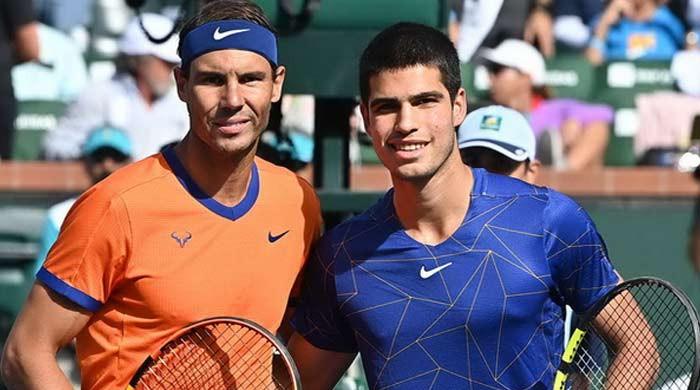 Rafael Nadal congratulates Carlos Alcaraz on winning French Open