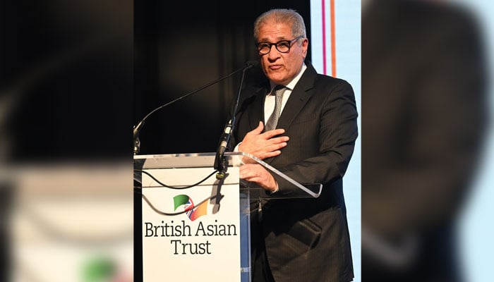 British Pakistani philanthropist Asif Rangoonwala CBE addresses an event. — Photo by author