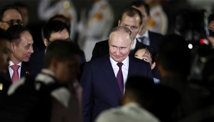 Russia President Vladimir Putin arrives at Noi Bai International Airport for his visit to Hanoi, Vietnam, June 20, 2024. — Reuters/File