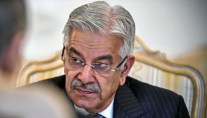 Pakistan Defence Minister Khawaja Asif attends a meeting in Moscow in this undated image. — AFP/File